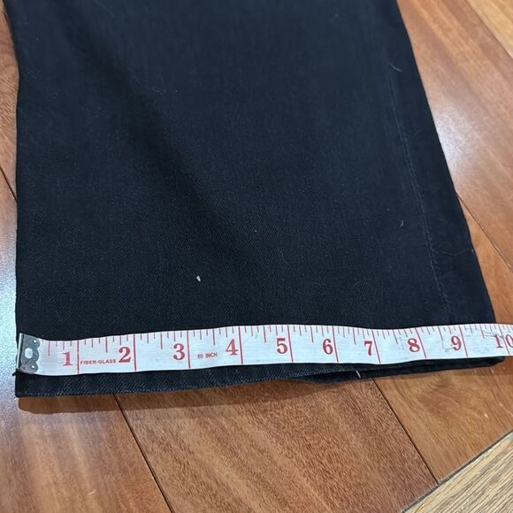 NWT MOTHER Women's The Spinner Zip Sneak Wide Leg Jeans In Magic Black Size 28 - Picture 12 of 16